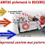 SANITAS pichetează, luni, 2 octombrie 2017, între orele 11.00 – 13.00 Ministerul Muncii!