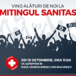 Vino alături de noi la MITINGUL SANITAS!