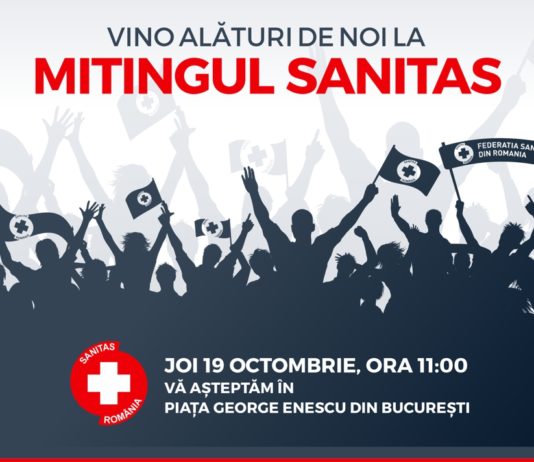 Vino alături de noi la MITINGUL SANITAS!