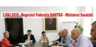 Ministerul Sănătății va prezenta astăzi Premierului României soluții pentru dezamorsarea conflictului declanșat de Federația SANITAS din România