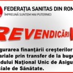 SANITAS cere autorităților: ASIGURAREA FINANŢĂRII CREŞTERILOR SALARIALE PRIN TRANSFER DE LA BUGETUL FONDULUI NAŢIONAL UNIC DE ASIGURĂRI SOCIALE DE SĂNĂTATE (FNUASS)