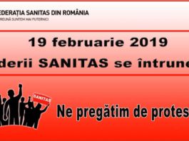 19 februarie 2019 – Consiliul Național SANITAS se întrunește la București