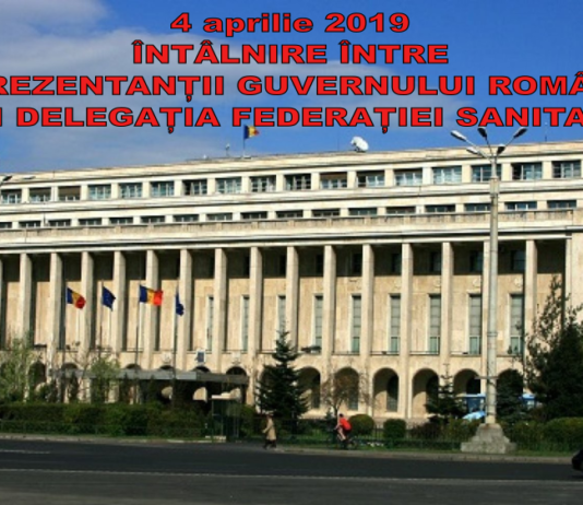 Comunicat: Astăzi, 4 aprilie, reprezentanții Guvernului României s-au întâlnit cu delegația Federației SANITAS din România
