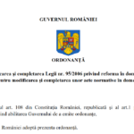 Proiect de ORDONANȚĂ pentru modificarea și completarea Legii nr. 95/2006 privind reforma în domeniul sănătății, precum și pentru modificarea și completarea unor acte normative în domeniul sănătății.