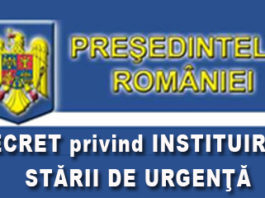 DECRET nr. 195 din 16 martie 2020 privind instituirea stării de urgenţă pe teritoriul României