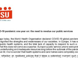 EPSU: Un an de pandemie COVID-19 și necesitatea de a ne reevalua serviciile publice