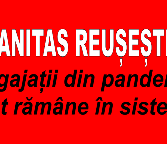 Propunerile SANITAS pentru OUG care permite angajaților din pandemie să rămână în sistem