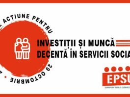 Inițiativă sindicală internațională: 29 octombrie 2021 – „Investiții și muncă decentă în servicii sociale”