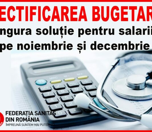 Sanitas cere noului guvern rectificare bugetară