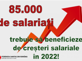 Sanitas a calculat impactul bugetar al creșterilor salariale pentru 2022