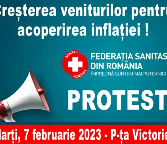 7 februarie 2023, a doua zi de protest SANITAS!