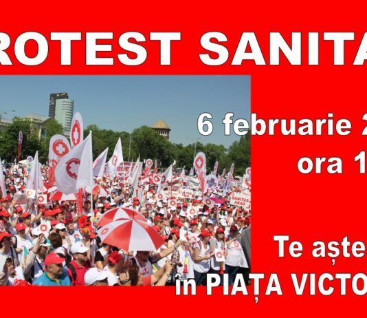 6-8 februarie 2023, acțiuni de protest SANITAS în București