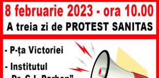 8 februarie 2023: a treia zi de protest SANITAS
