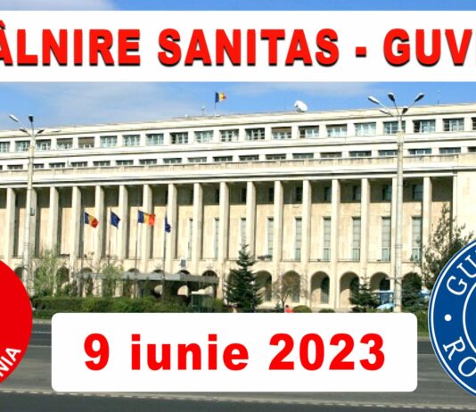 9 iunie 2023: întâlnire SANITAS – Guvern