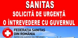 SANITAS solicită guvernului o întâlnire în regim de urgență pentru a clarifica măsurile pe care acesta intenționează să le adopte în vederea reducerii cheltuielilor bugetare!