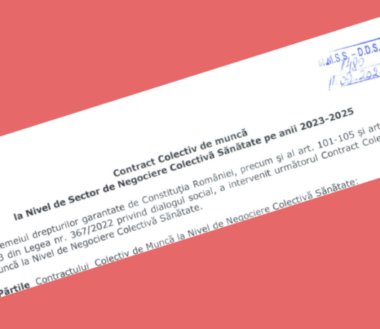 Contractul Colectiv de Muncă pentru sectorul Sănătate 2023-2025 a fost înregistrat