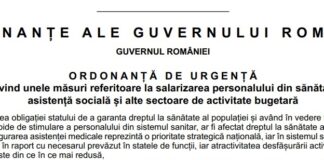 S-a publicat în Monitorul Oficial OUG nr. 19/2024 privind unele măsuri referitoare la salarizarea personalului din sănătate, asistență socială și alte sectoare de activitate bugetară