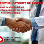 Sanitas a obținut, numai în ultimii doi ani, pentru angajații din Sănătate și Asistență socială: