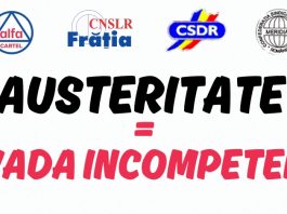 29 octombrie 2025, PROTEST împotriva austerității!