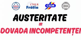 29 octombrie 2025, PROTEST împotriva austerității!