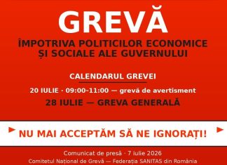 SANITAS decide: Grevă împotriva politicilor economice și sociale ale Guvernului
