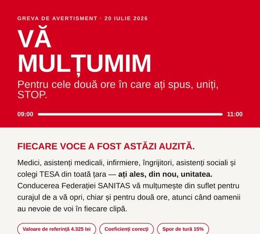 Comunicat de presă