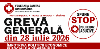 Iulian Pope, președinte SANITAS: Începând de astăzi suntem în grevă!