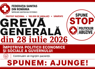 Federația SANITAS: Greva generală continuă!