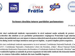 Scrisoare deschisă către partidele parlamentare