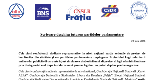 Scrisoare deschisă către partidele parlamentare