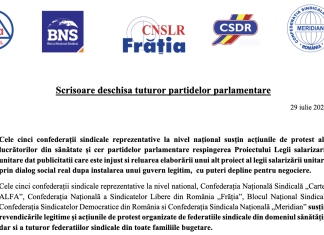 Scrisoare deschisă către partidele parlamentare