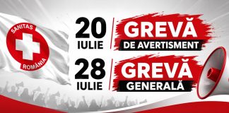 Federația SANITAS declanșează greva de avertisment în 20 iulie și greva generală pe termen nelimitat din 28 iulie