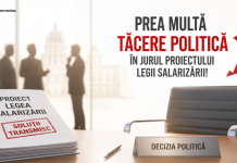 Prea multă tăcere politică în jurul proiectului legii salarizării!