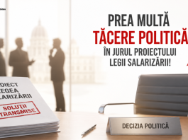 Prea multă tăcere politică în jurul proiectului legii salarizării!