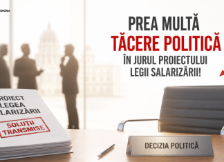 Prea multă tăcere politică în jurul proiectului legii salarizării!