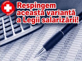 Comunicat de presă: SANITAS respinge ultima variantă a Legii salarizării. Problemele de fond au rămas nerezolvate