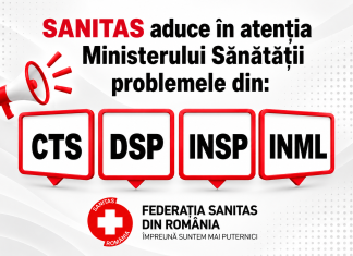 Comunicat de presă: Consiliul Național SANITAS solicită o întâlnire de urgență cu ministrul Sănătății